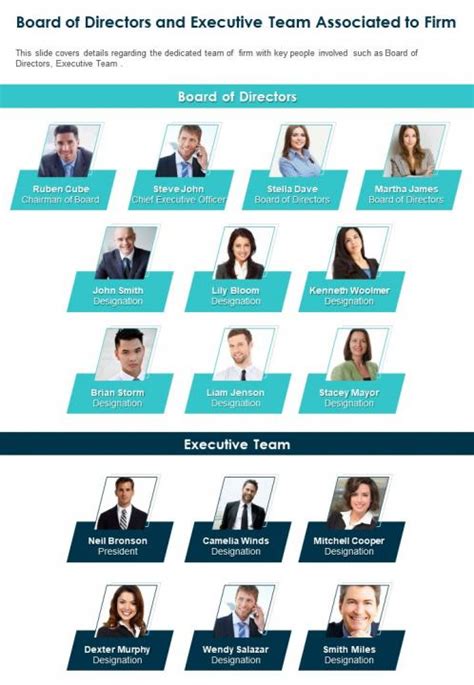 TE's Executive Team and Board of Directors .